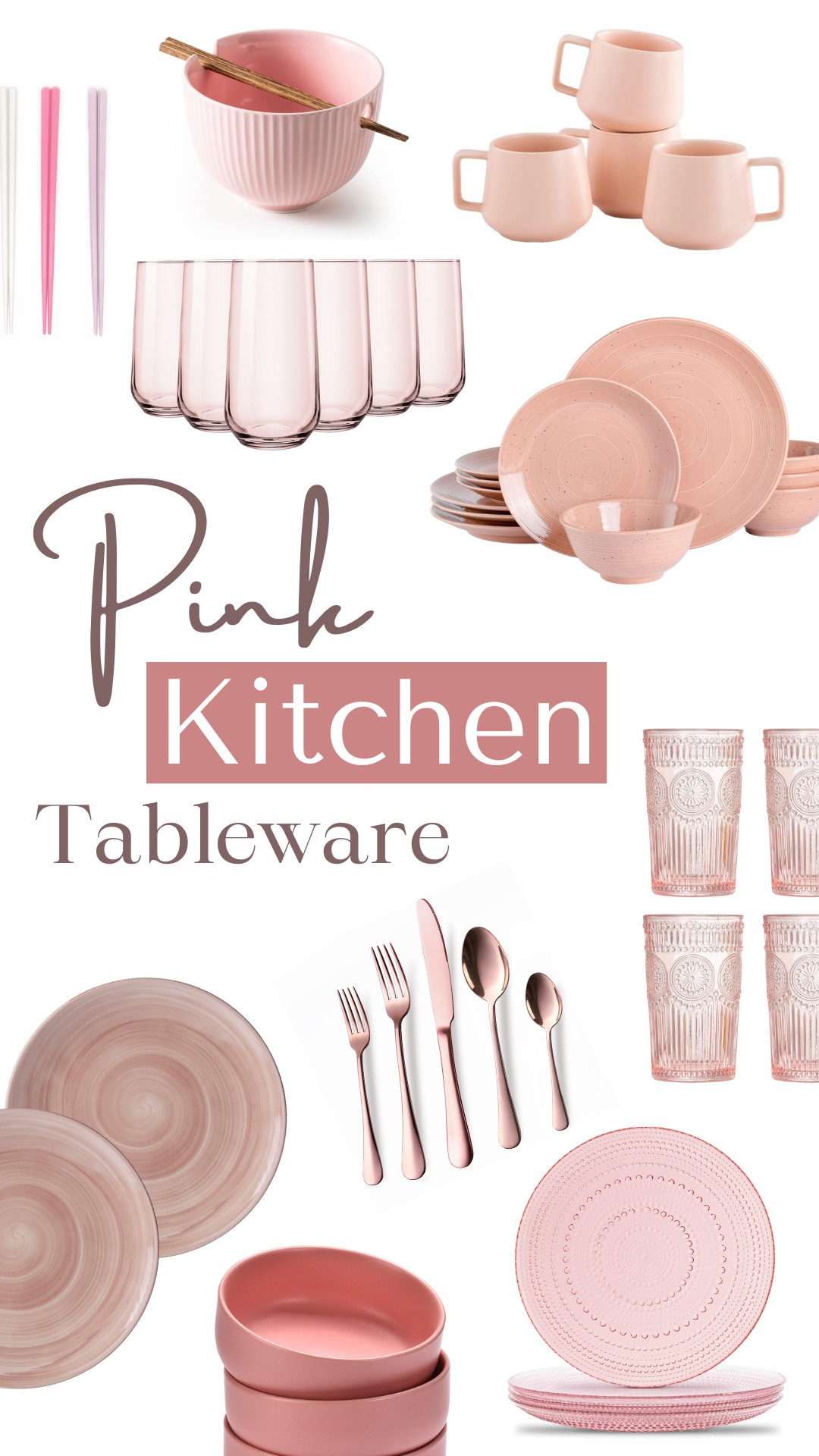 Gorgeous Pink Kitchen Tableware