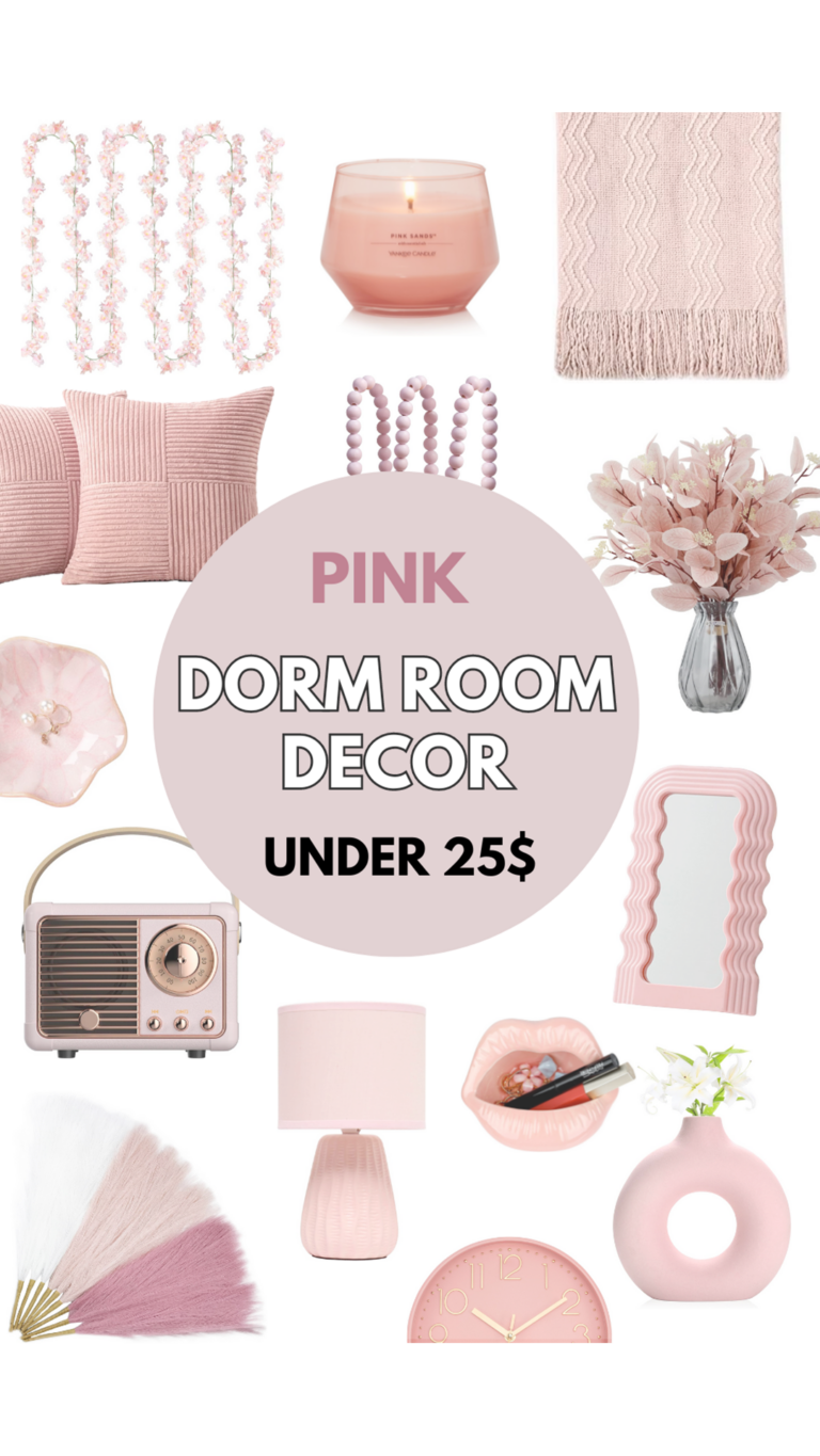 Amazing Pink Dorm Room Decor under 25$